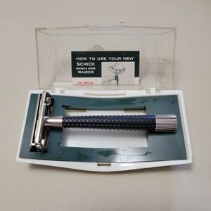 Vintage Schick Double Edge Safety Razor With Box and Directions Insert